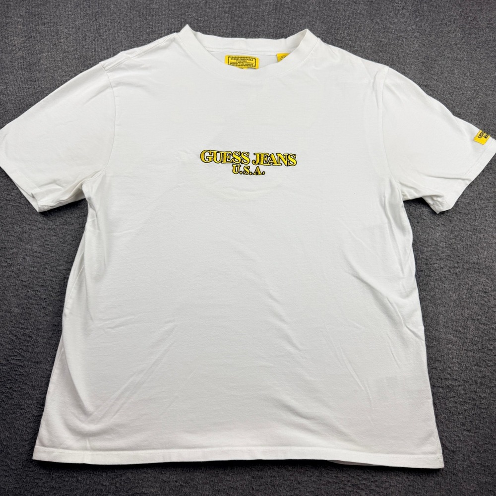 Guess Originals x Chinatown Market Smiley Face White T-Shirt Men's M Medium